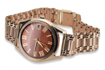 Elegant 14k Gold Vintage Rose Men's Watch vw003r&mbw009r