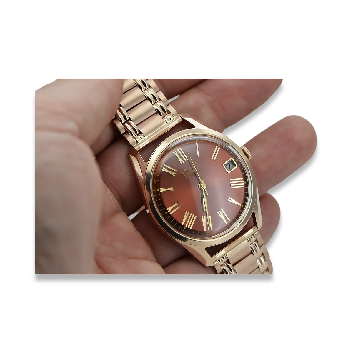 Reloj vintage de oro 14k para hombre con rosa - 585 vw003r&mbw009r