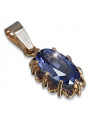 Vintage Rose Gold Ruby Emerald Sapphire Pendant with Zircon Setting vpc009