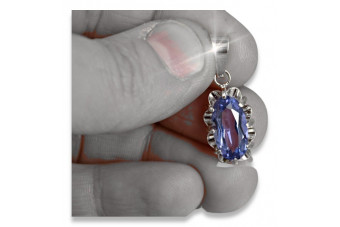 Кулон з радянського срібла 925 з рубіном та іншими каменями vpc009s