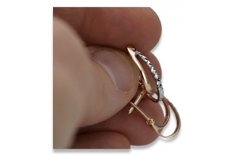 Cercei din aur ★ zlotychlopak.pl ★ probă de aur 585 333 Preț scăzut!