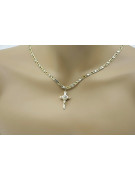 "Exquisite Italian 14k Gold Catholic Cross Necklace" 