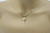 "Exquisite Italian 14k Gold Catholic Cross Necklace" 