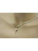 "Exquisite Italian 14k Gold Catholic Cross Necklace" 