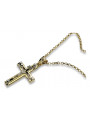 "Faithful Elegance 14k Gold Catholic Cross & Anchor Chain" ctc002yw&cc003y