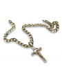 "Exquisite Italian 14k Gold Catholic Cross & Gourmette Chain Set" ctc010yw&cc001y