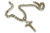 "Exquisite Italian 14k Gold Catholic Cross & Gourmette Chain Set" ctc010yw&cc001y