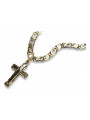 Cruz de oro con una cadena ★ zlotychlopak.pl Sello de oro 585 333 ¡★ Precio bajo!