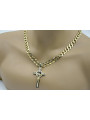 Vintage Rose Rosa Italienisches 14k Gelb- & Weißgold Katholisches Jesus-Kreuz Schmuck ctc096yw ctc096yw