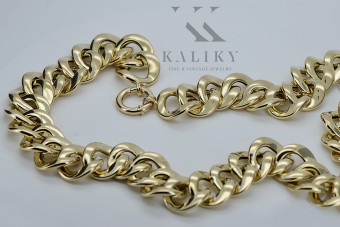 Fantasie Gourmette Damen Halskette aus 14 Karat Gelbgold cfc021y