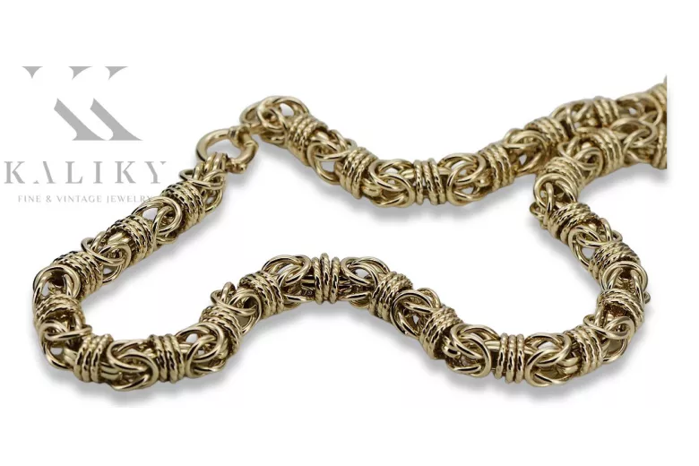 Kolczyk z 14k żółte złoto Fantazy Byzantine Lady chain cfc023y