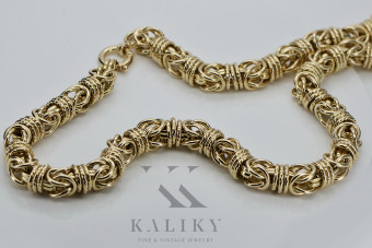 Fantasy Byzantinische Dame Kette in 14 Karat Gelbgold cfc023y