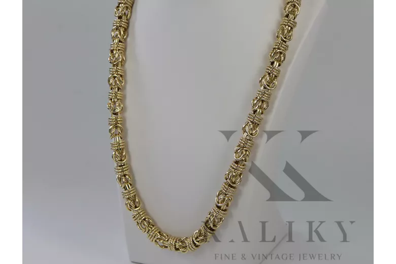 Kolczyk z 14k żółte złoto Fantazy Byzantine Lady chain cfc023y