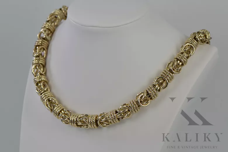 Kolczyk z 14k żółte złoto Fantazy Byzantine Lady chain cfc023y