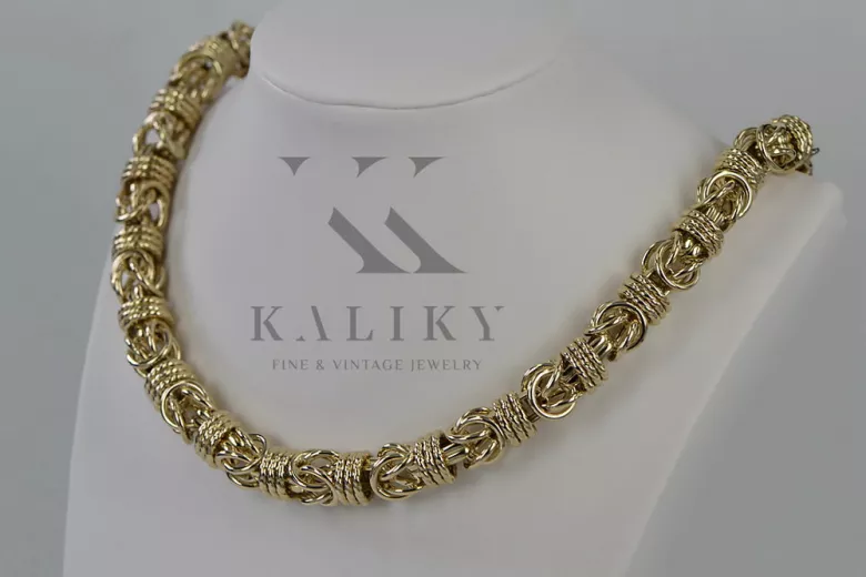 Kolczyk z 14k żółte złoto Fantazy Byzantine Lady chain cfc023y