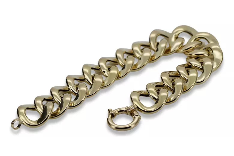 Yellow rose gold bracelet ★ russiangold.com ★ Gold 585 333 Low price