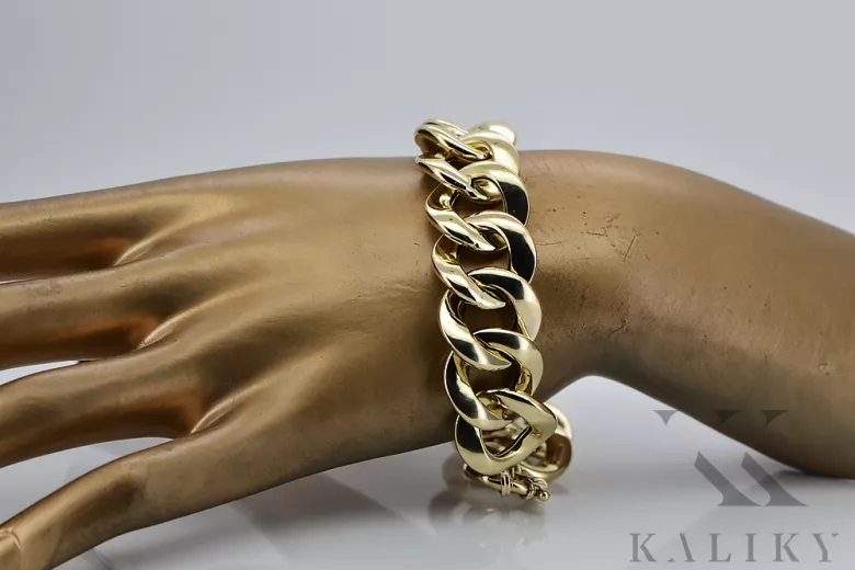 Yellow rose gold bracelet ★ russiangold.com ★ Gold 585 333 Low price