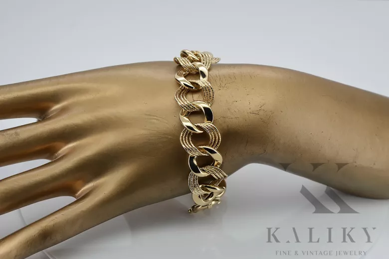 Pulsera ★ de oro rosa amarillo russiangold.com ★ Oro 585 333 Precio bajo