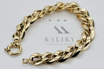 Pulsera de Oro Amarillo 14k Fantasía Pancerka cfb013y