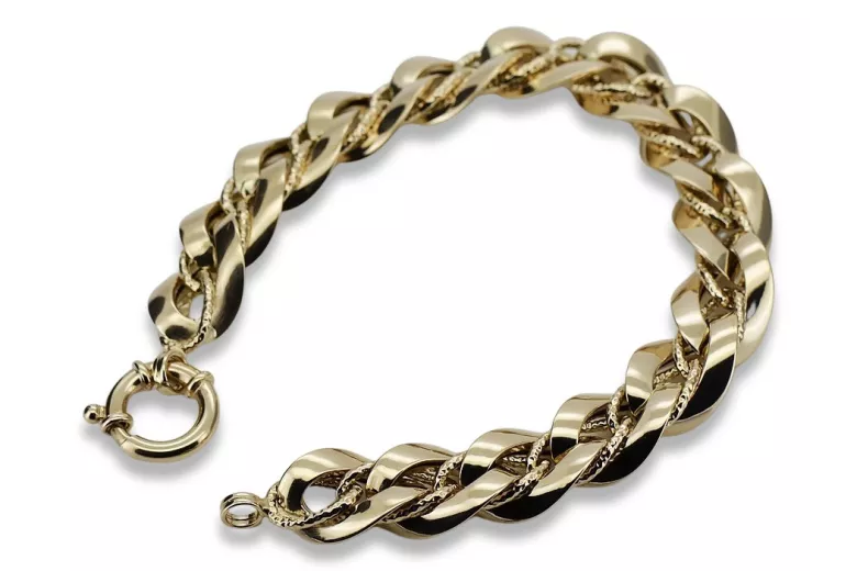 Yellow rose gold bracelet ★ russiangold.com ★ Gold 585 333 Low price