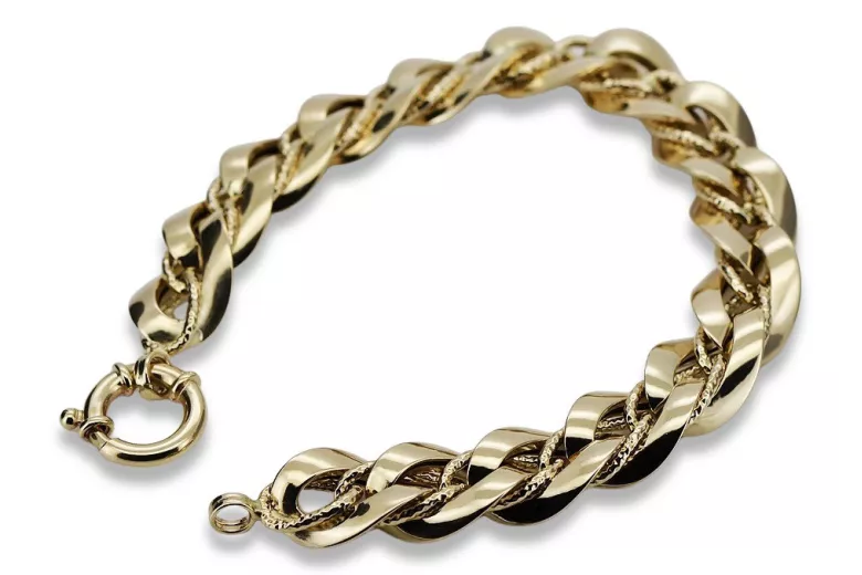 Yellow rose gold bracelet ★ russiangold.com ★ Gold 585 333 Low price