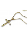 Elegant Italian 14k Gold Cross & Anchor Pendant 