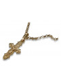 Gold Orthodoxes Kreuz mit Kette ★ zlotychlopak.pl ★ Goldprobe 585 333 Niedriger Preis