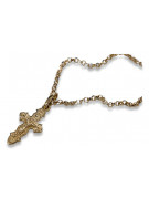 Gold Orthodoxes Kreuz mit Kette ★ zlotychlopak.pl ★ Goldprobe 585 333 Niedriger Preis