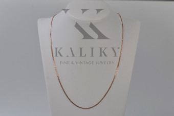 Łańcuszek złoty 14k z czerwoną różą, 1,25 mm, różne długości cc034r