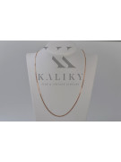 14K Rose Gold Red Rose Chain Necklace cc034r