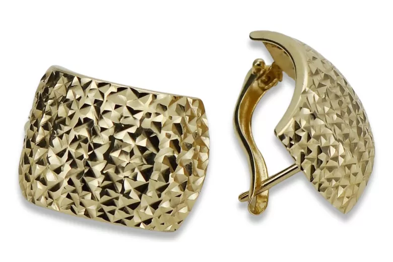 Gold earrings ★ russiangold.com ★ Gold sample 585 333 Low price!