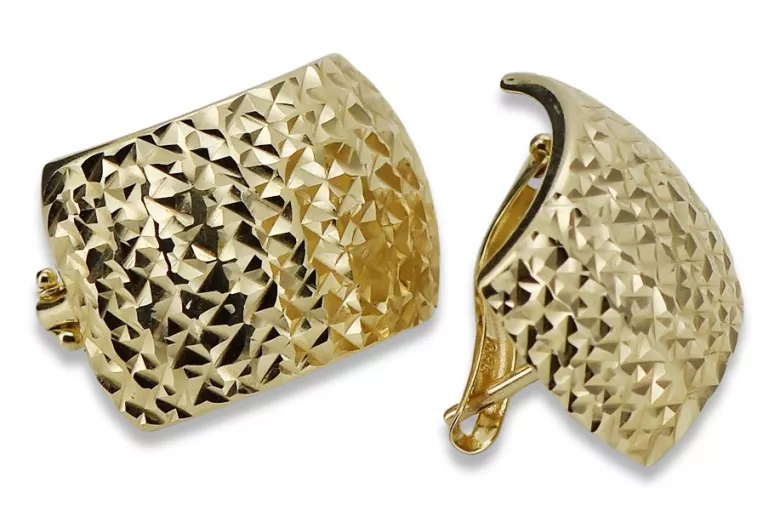 Gold earrings ★ russiangold.com ★ Gold sample 585 333 Low price!