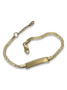 Yellow rose gold bracelet ★ russiangold.com ★ Gold 585 333 Low price