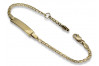 Bransoletka złota 14k włoskiej biżuterii z napisem na nogę cbc001y