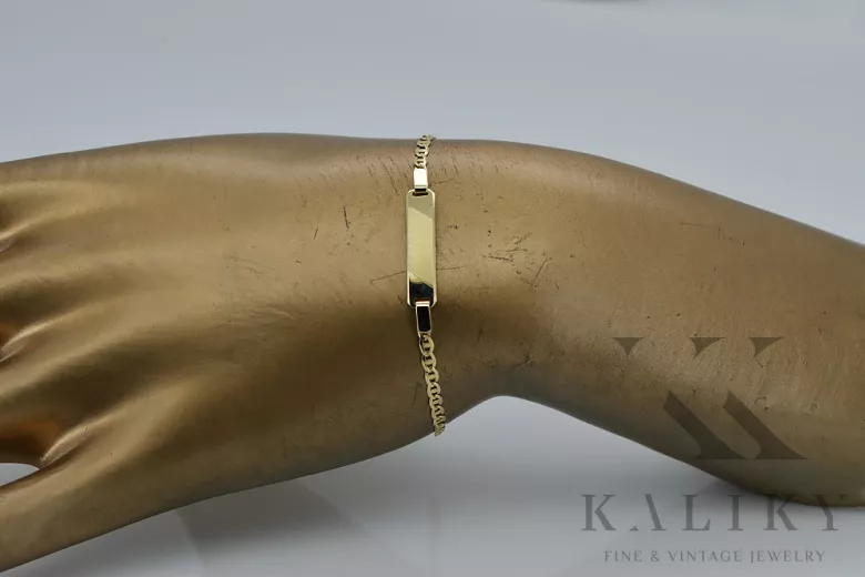 Yellow rose gold bracelet ★ russiangold.com ★ Gold 585 333 Low price