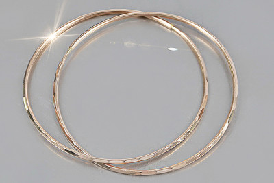 "Classic 14K Rose Gold Circular Earrings without Stones" cen021r cen021r