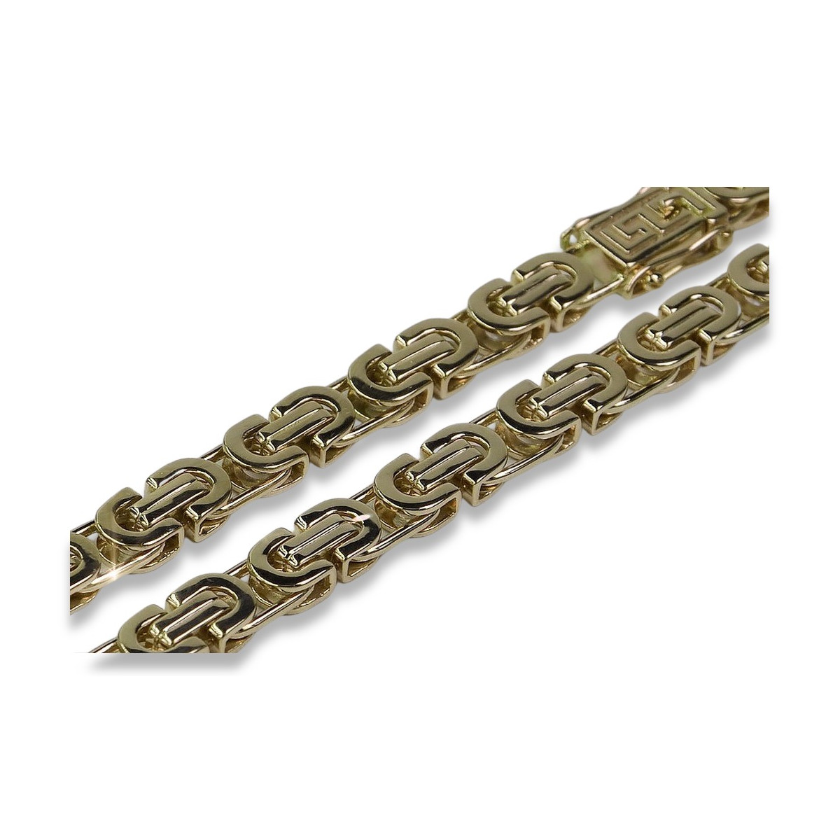 Bracelet Gothique Byzantin en Or Jaune 14k avec Pierres Précieuses cb056y