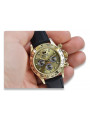 Goldene Herrenuhr Geneve ★ zlotychlopak.pl ★ Gold Reinheit 585 333 Niedriger Preis!