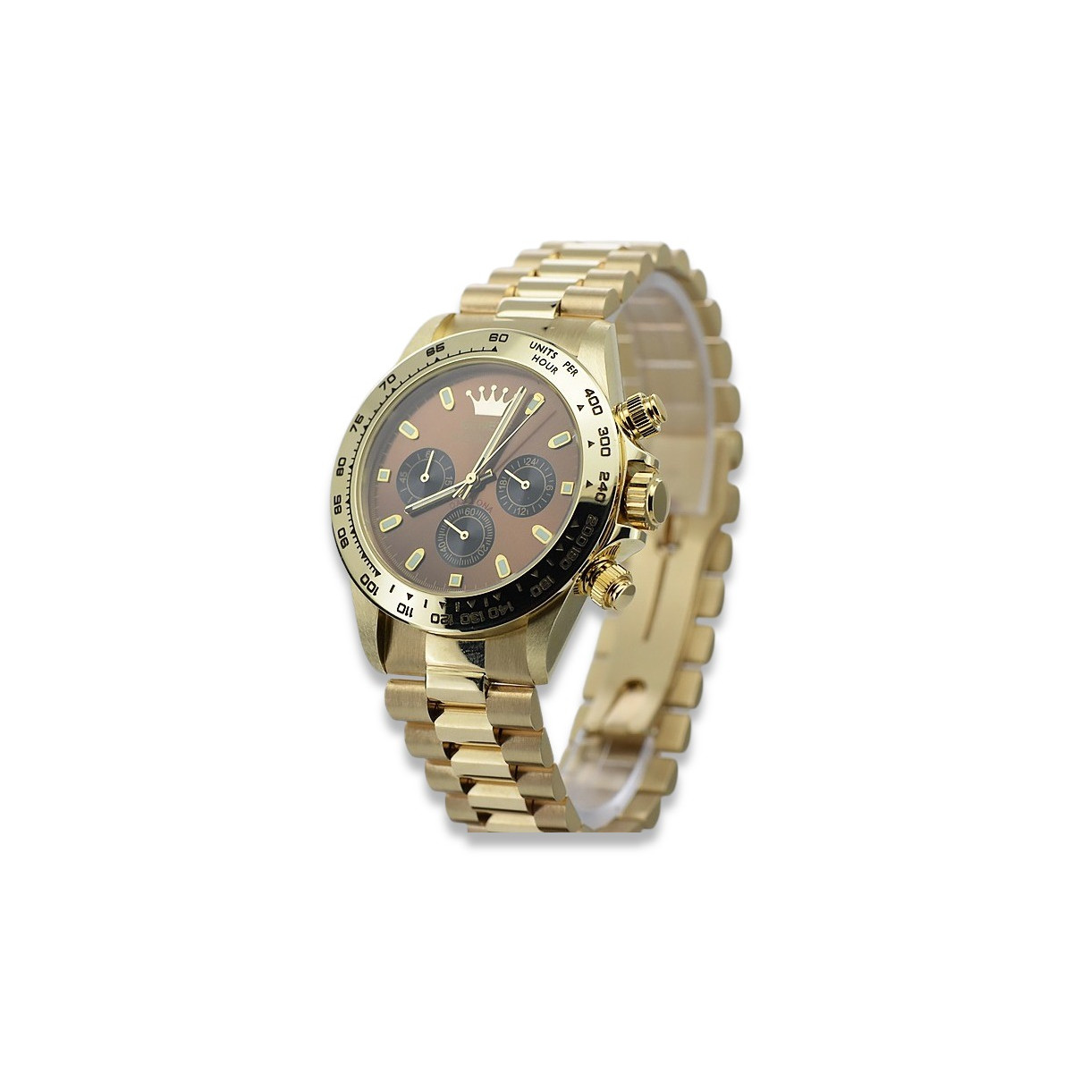 Goldene Herrenuhr Geneve ★ zlotychlopak.pl ★ Gold Reinheit 585 333 Niedriger Preis!