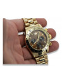 Goldene Herrenuhr Geneve ★ zlotychlopak.pl ★ Gold Reinheit 585 333 Niedriger Preis!