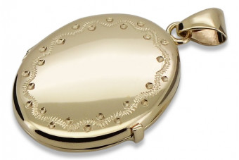 14 Karat Gelbgold Schöner Oval Anhänger cpn055y