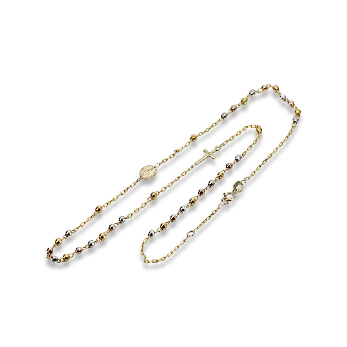 Yellow rose gold rosary chain ★ russiangold.com ★ Gold 585 333 Low price