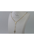 Italian 14K Tri-Color Gold Rosary Chain rcc003ywr