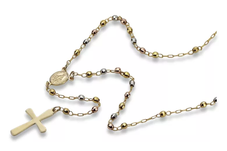 14k rose store gold rosary necklace