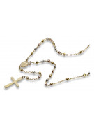 Italian 14K Tri-Color Gold Rosary Chain rcc003ywr