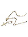 Italian 14K Tri-Color Gold Rosary Chain rcc003ywr