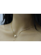 Italian 14K Tri-Color Gold Rosary Chain rcc003ywr