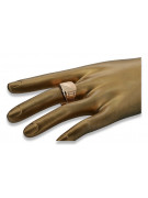 Anillo de sello de hombre en oro rosa de 14k, Sin piedras. csn011r