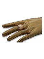 Anillo de sello de hombre en oro rosa de 14k, Sin piedras. csn011r