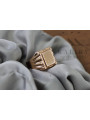 14K Rose Gold Men's Signet Ring, No Stones csn016r